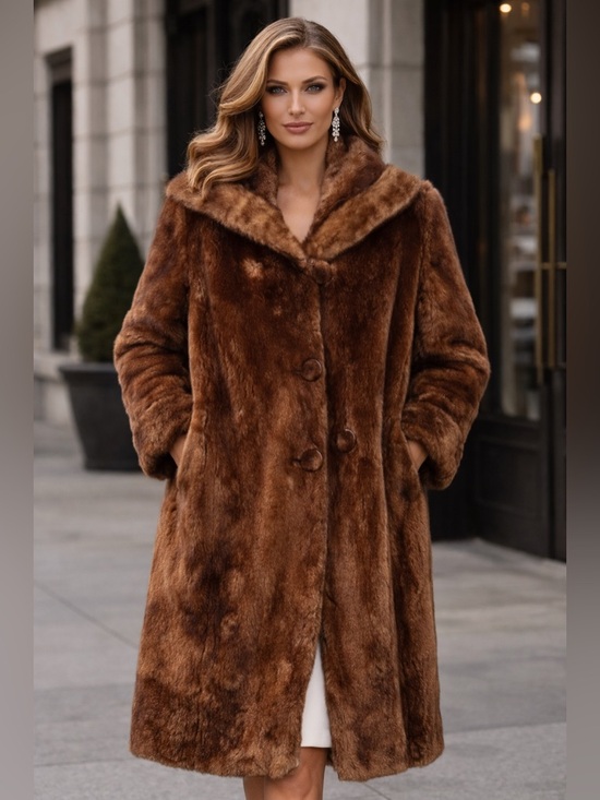 Fur salon Jackets & Blazers - Real Fur Luxurious Vintage Fur Coat – Classic & Elegant